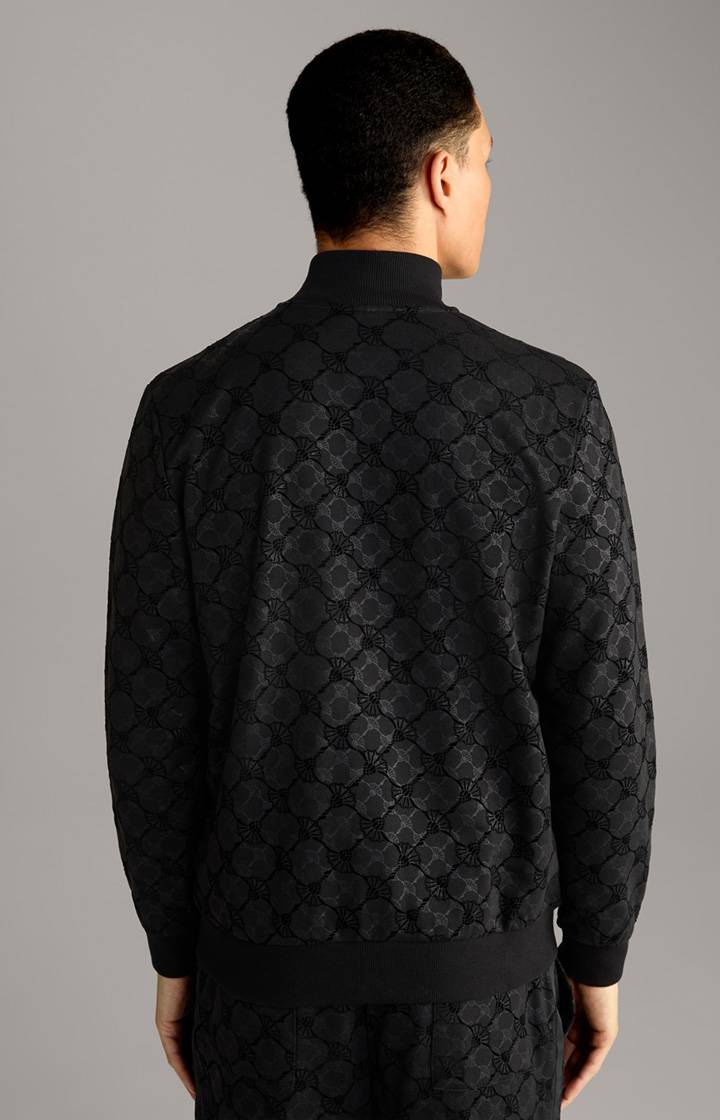Joop Cornflower-Sweatjacke Thierry in Schwarz gemustert Saisonale Angebote