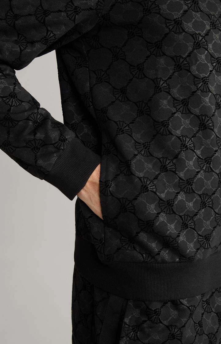 Joop Cornflower-Sweatjacke Thierry in Schwarz gemustert Saisonale Angebote