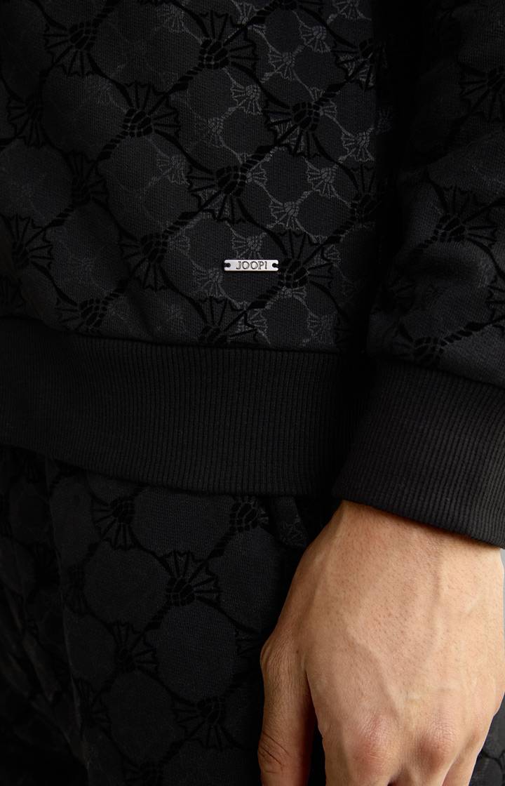 Joop Cornflower-Sweatjacke Thierry in Schwarz gemustert Saisonale Angebote