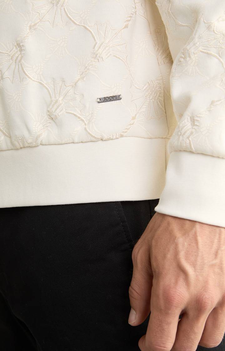 Joop Cornflower-Sweatshirt Cortez in Creme gemustert Speichern exportieren
