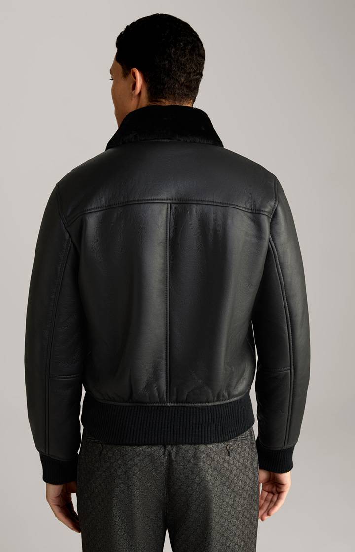 Joop Lederjacke Sonan in schwarz Black Friday Preise