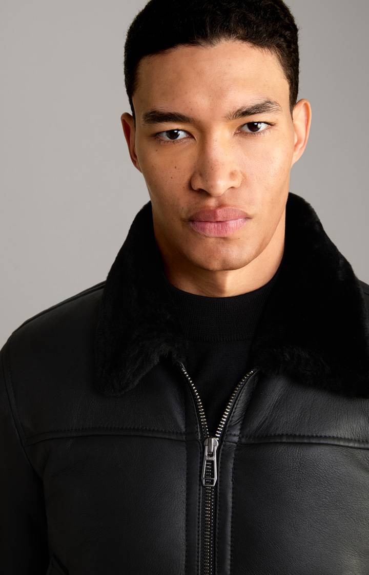 Joop Lederjacke Sonan in schwarz Black Friday Preise