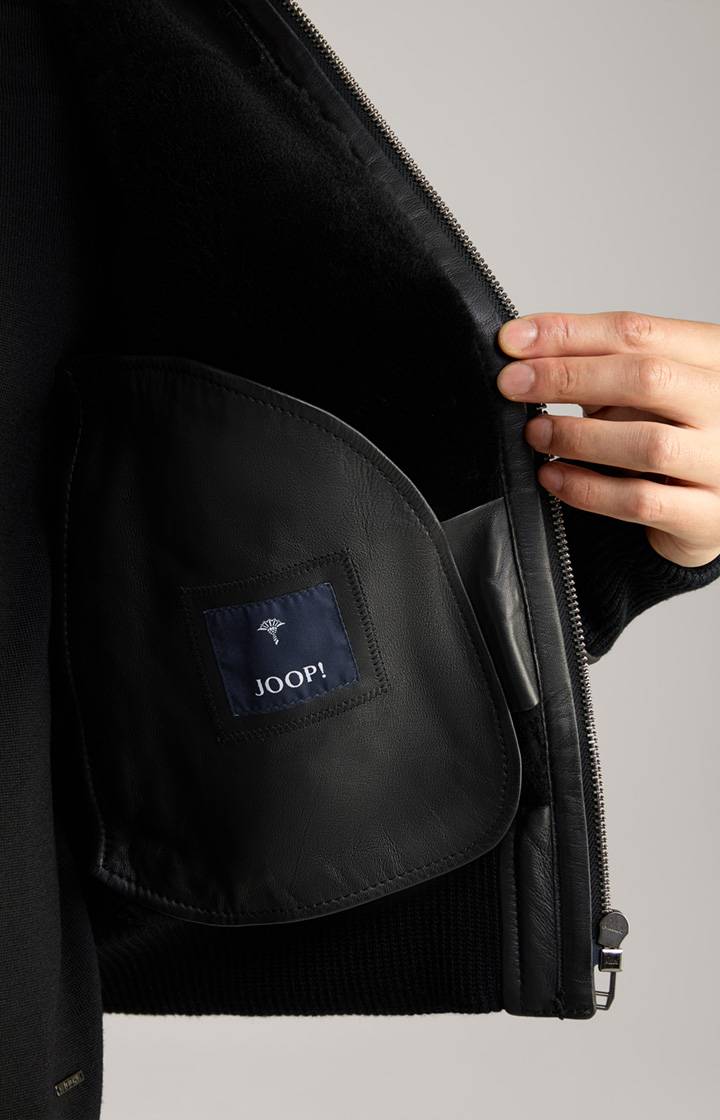 Joop Lederjacke Sonan in schwarz Black Friday Preise