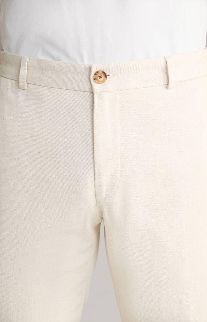 Joop Leinenmix Chino Hank in Creme Exklusive Angebote
