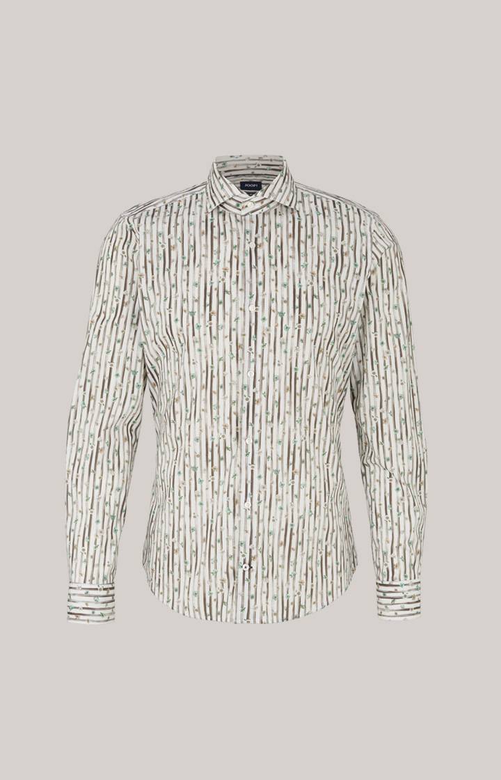 Joop Hemd Pai in Offwhite/Hellgrün/Braun gemustert Kostenloser Versand