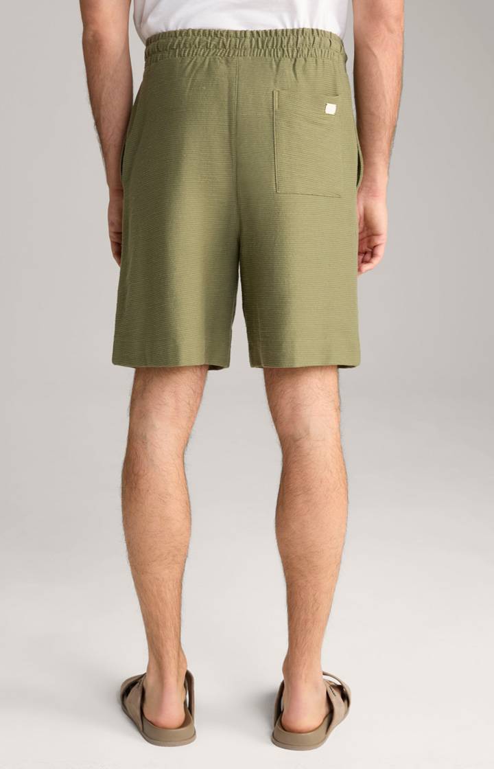 Joop Baumwoll-Shorts Damiano in Oliv strukturiert Saisonale Angebote