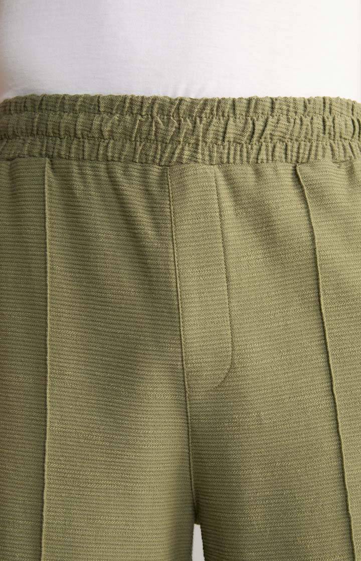 Joop Baumwoll-Shorts Damiano in Oliv strukturiert Saisonale Angebote