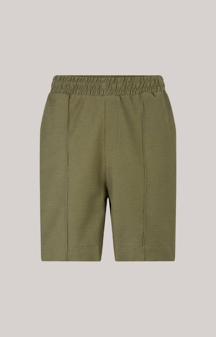 Joop Baumwoll-Shorts Damiano in Oliv strukturiert Saisonale Angebote