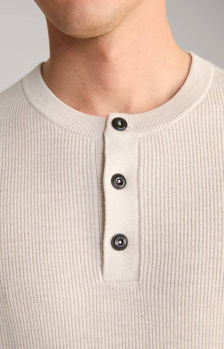 Joop Strickpullover Henley in Hellbeige Räumungsverkauf
