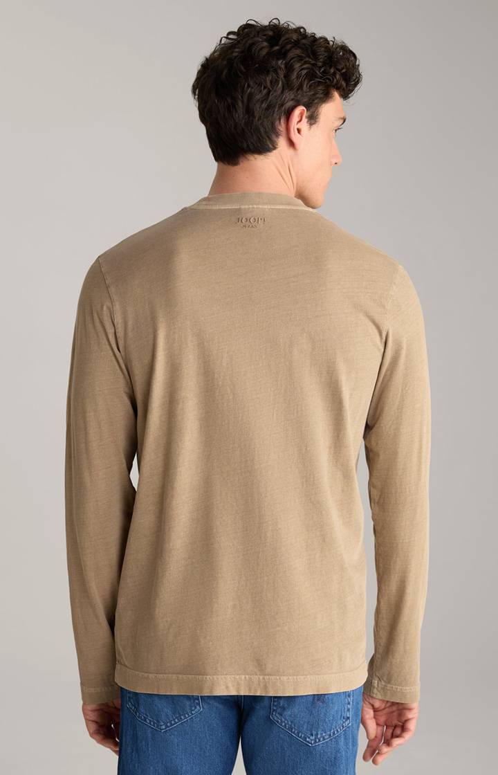 Joop Baumwoll-Langarmshirt Carlito in Hellbraun Tägliche Deals