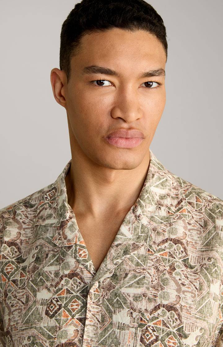 Joop Viskose-Hemd Hanes in Beige gemustert VIP-Rabatte