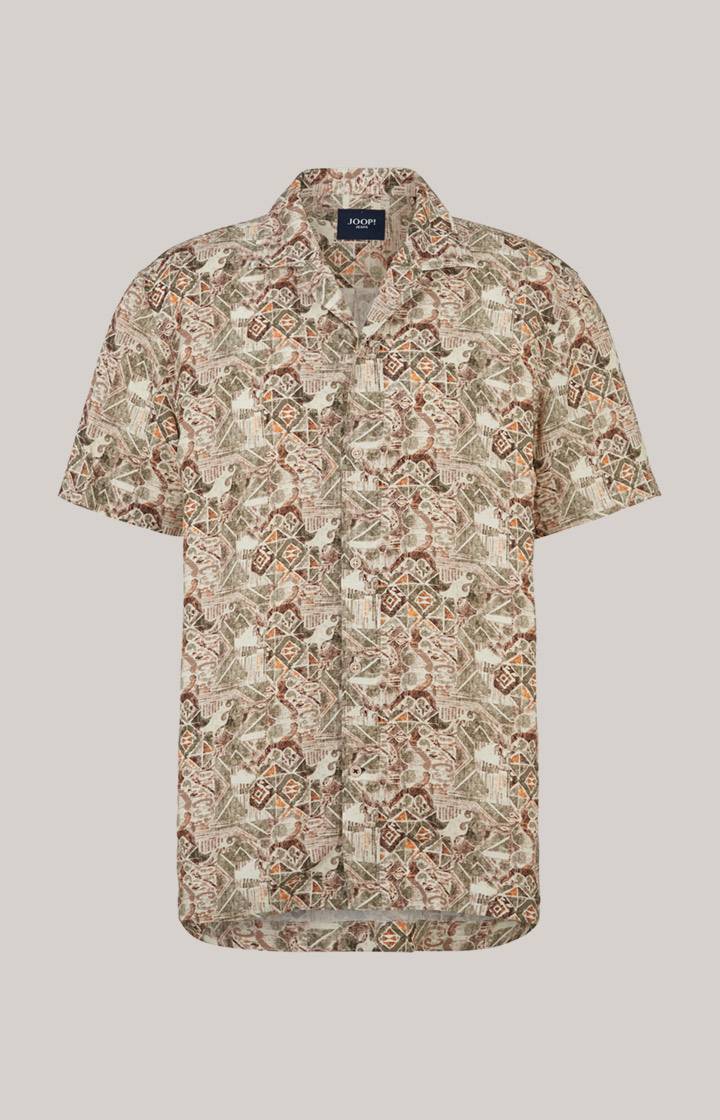 Joop Viskose-Hemd Hanes in Beige gemustert VIP-Rabatte