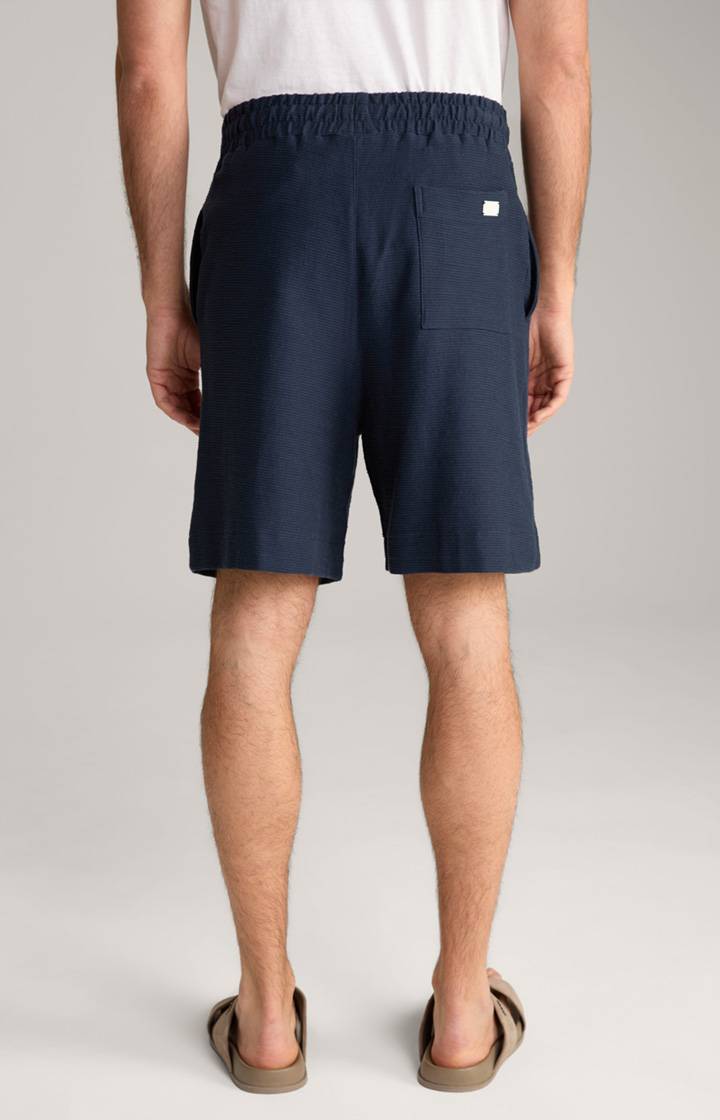 Joop Baumwoll-Shorts Damiano in Navy strukturiert Nur für heute