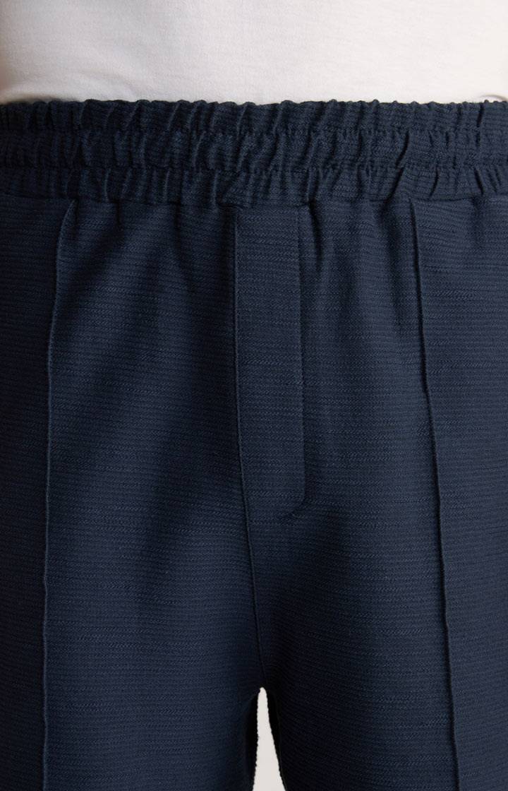 Joop Baumwoll-Shorts Damiano in Navy strukturiert Nur für heute