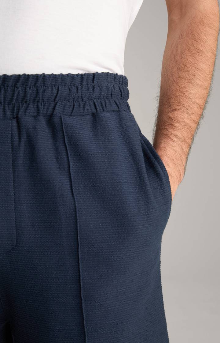 Joop Baumwoll-Shorts Damiano in Navy strukturiert Nur für heute