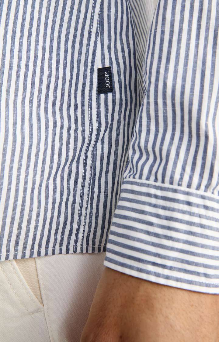 Joop Leinenmix-Hemd Hawes in Blau/Weiß gestreift Discount Store für neue Produkte