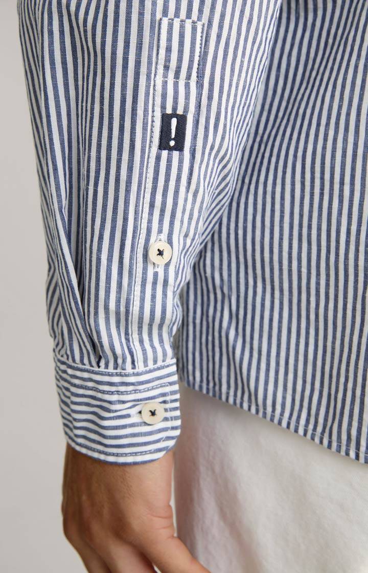 Joop Leinenmix-Hemd Hawes in Blau/Weiß gestreift Discount Store für neue Produkte