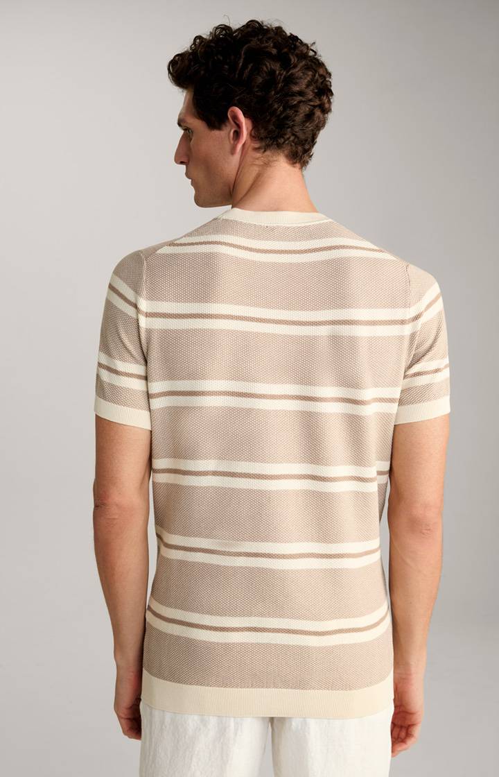 Joop Strick-Shirt Vico in Beige/Offwhite gestreift Blitzverkäufe