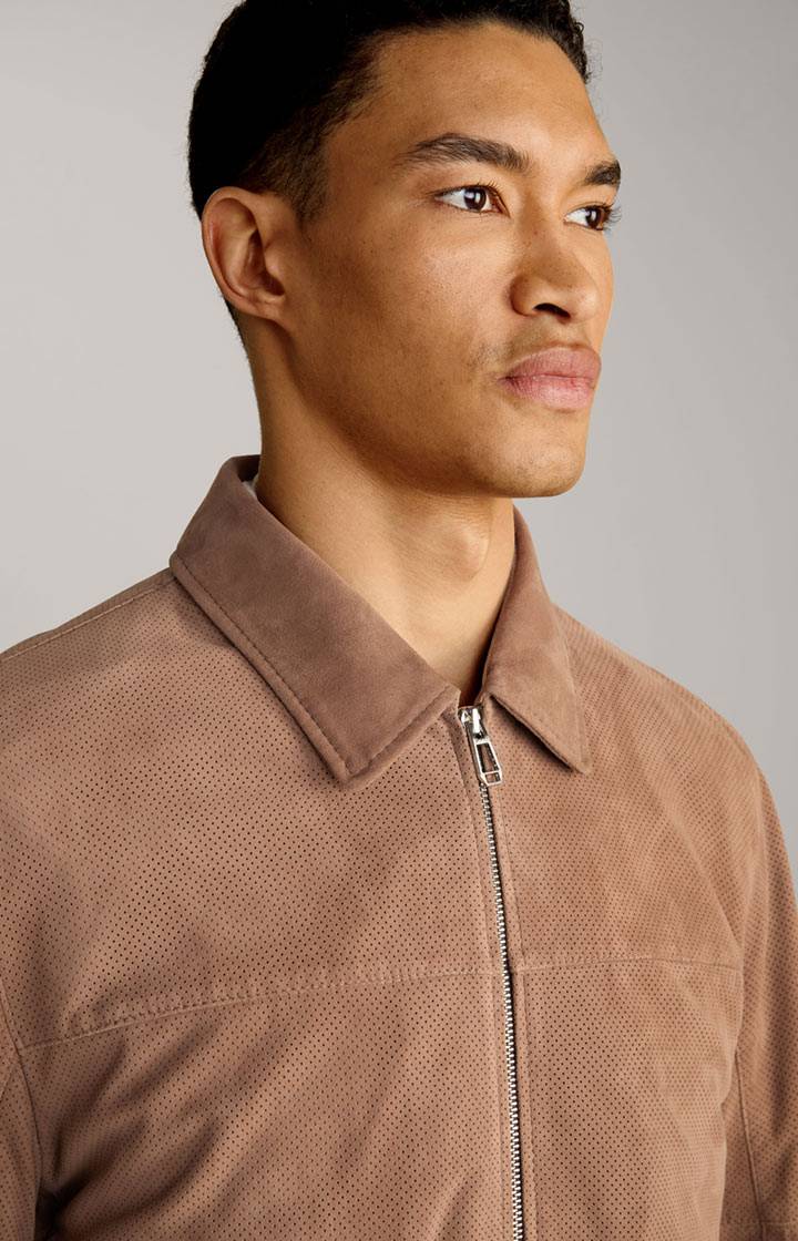 Joop Ziegenvelours-Lederjacke Laup in Hellbraun Fabrikpreis