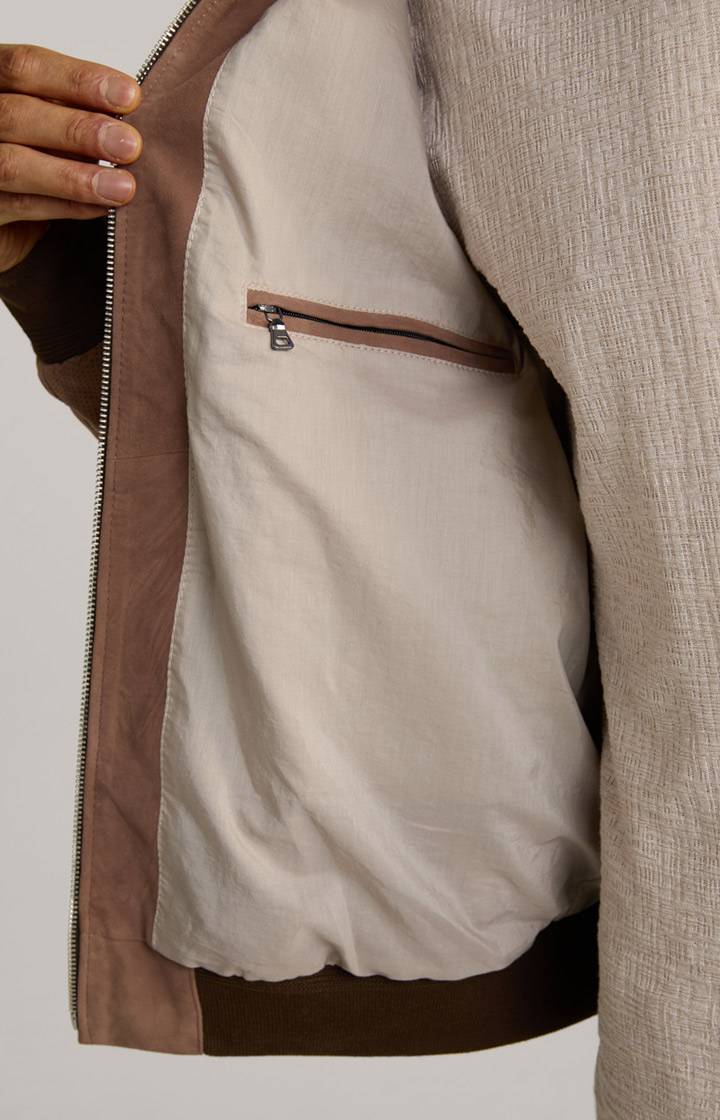 Joop Ziegenvelours-Lederjacke Laup in Hellbraun Fabrikpreis