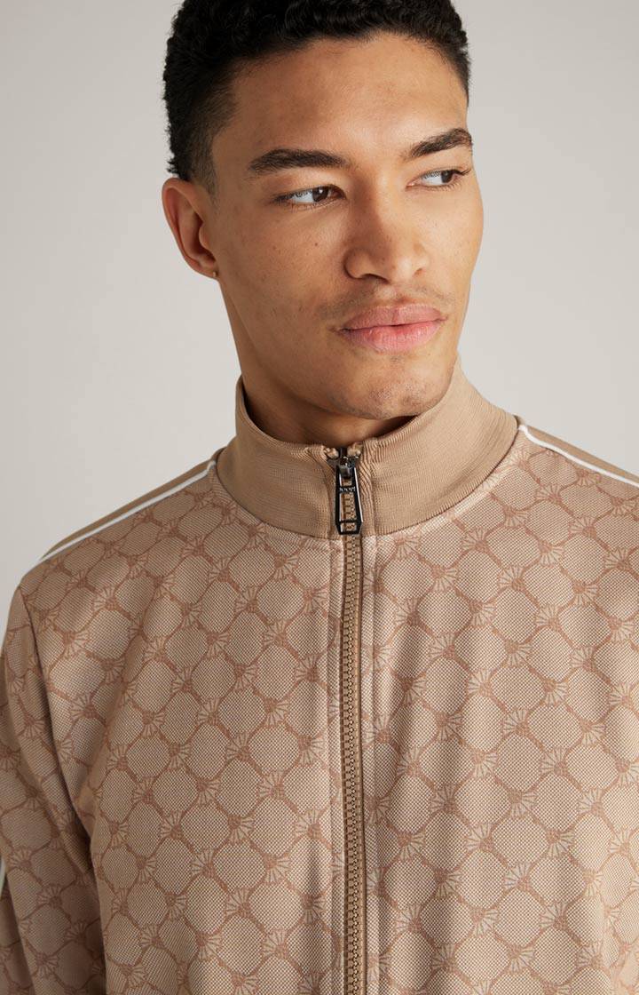 Joop Cornflower-Sweatjacke Tayfun in Beige gemustert Saisonschlussverkauf