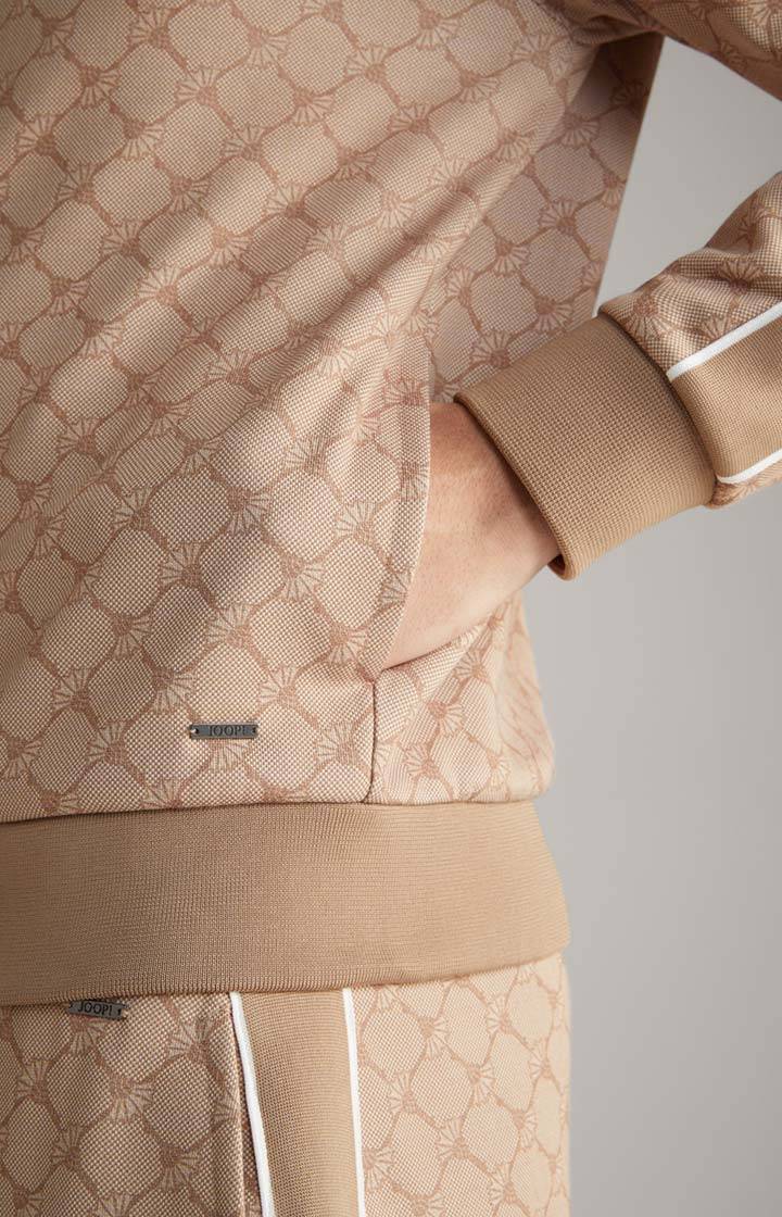 Joop Cornflower-Sweatjacke Tayfun in Beige gemustert Saisonschlussverkauf