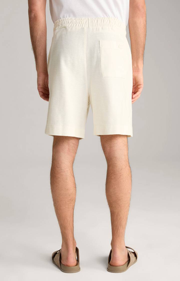 Joop Baumwoll-Shorts Damiano in Creme strukturiert Lagerräumung