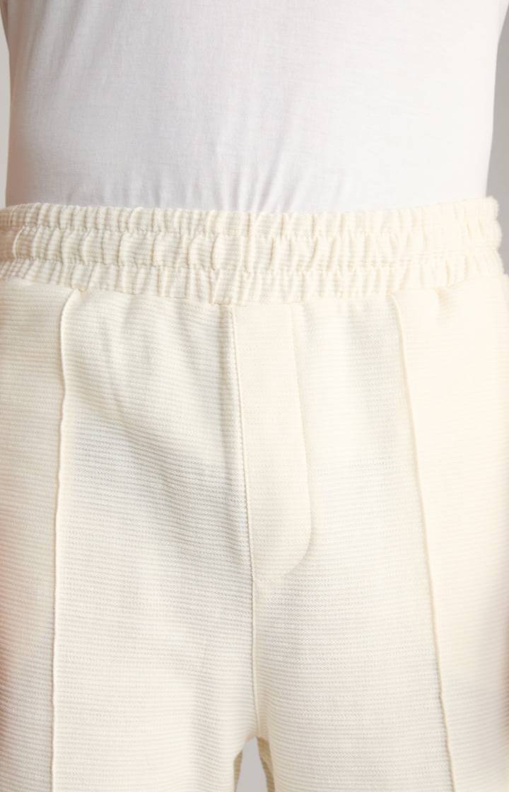 Joop Baumwoll-Shorts Damiano in Creme strukturiert Lagerräumung