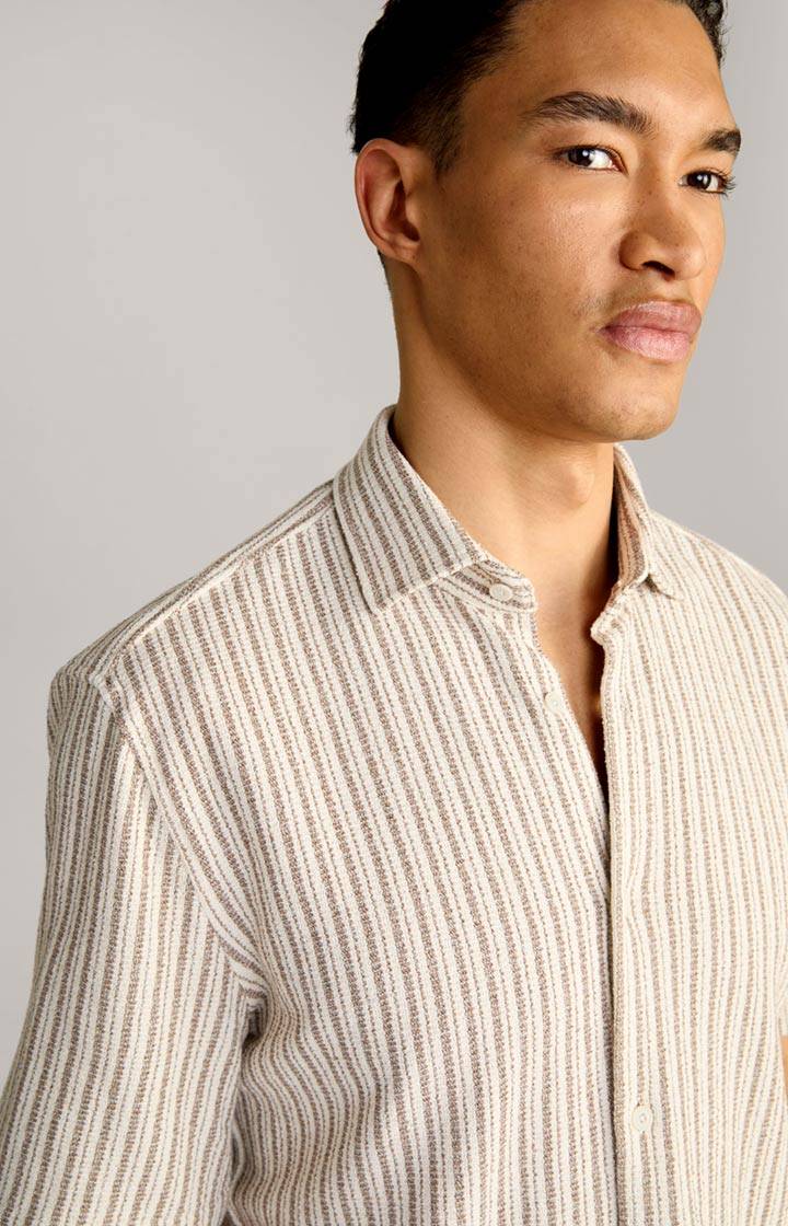 Joop Strick-Hemd Kawi in Beige gestreift Heißer Verkauf