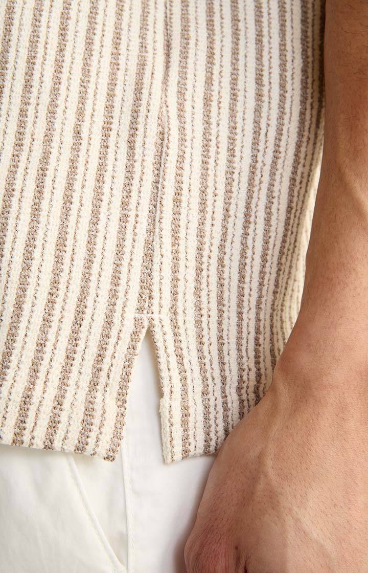 Joop Strick-Hemd Kawi in Beige gestreift Heißer Verkauf