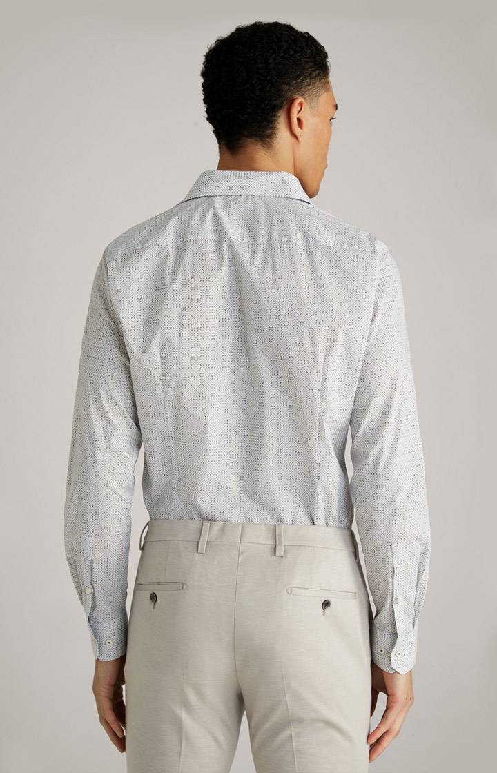 Joop Hemd Pai in Offwhite/Hellblau gemustert Online Outlet