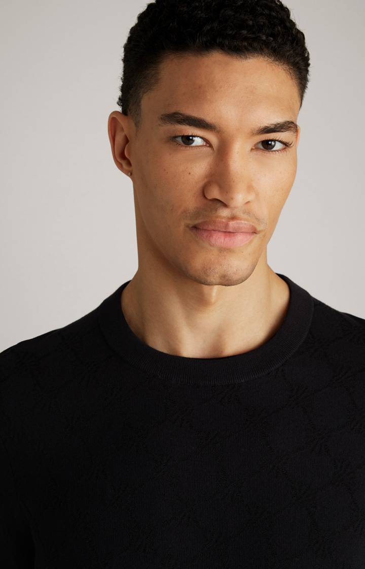 Joop Cornflower-Pullover Ravon in Schwarz gemustert Riesige Rabatte