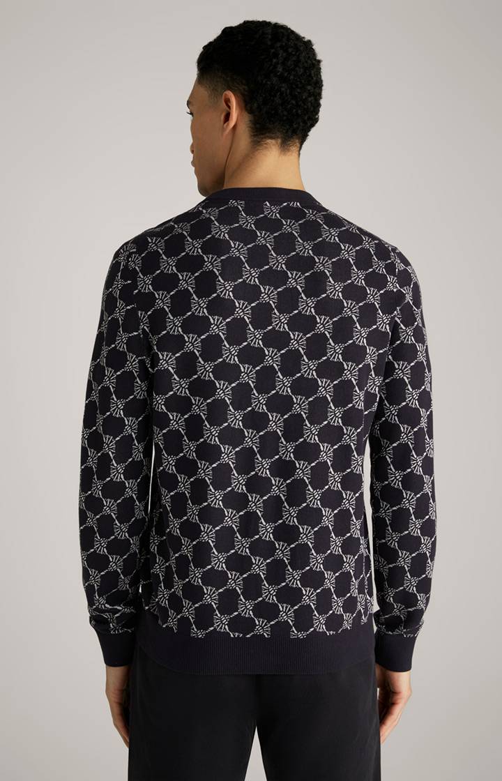 Joop Cornflower-Pullover Ravon in Navy gemustert Rabatte dieses Monats