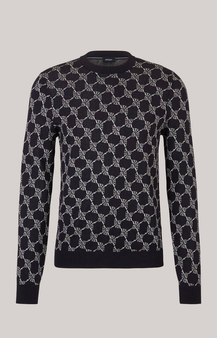 Joop Cornflower-Pullover Ravon in Navy gemustert Rabatte dieses Monats