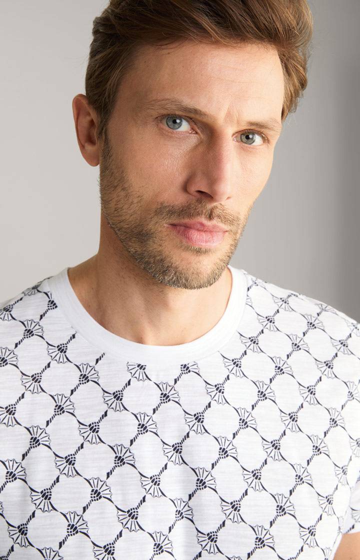 Joop Cornflower-T-Shirt Tyron in Weiß gemustert Angebote