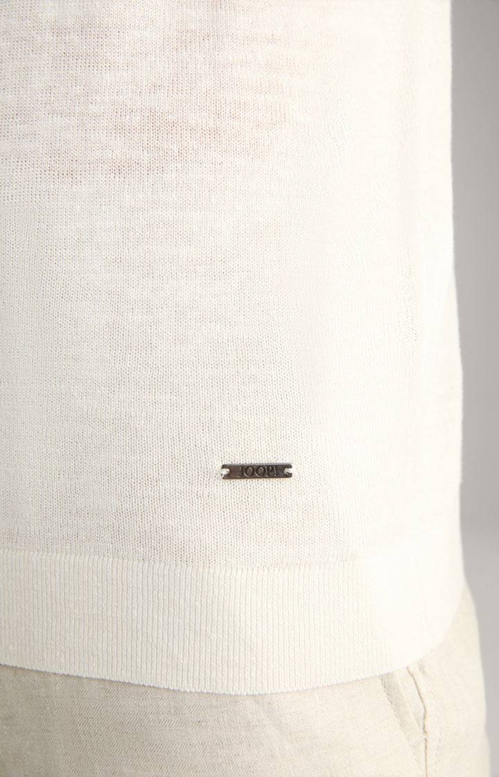 Joop Leinenmix-Poloshirt Malioso in Offwhite Tiefpreis