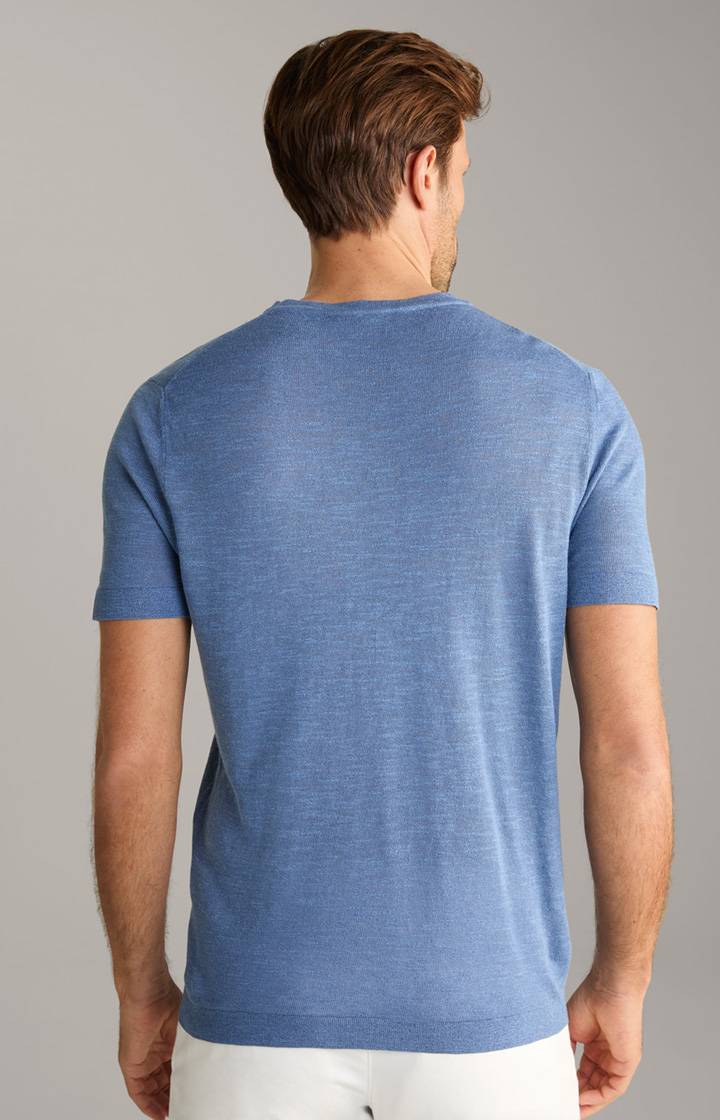 Joop Leinenmix-T-Shirt Maroso in Blau Letzte 3 Tage