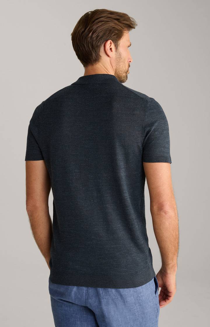 Joop Leinenmix-Poloshirt Malioso in Navy Letzter Tag