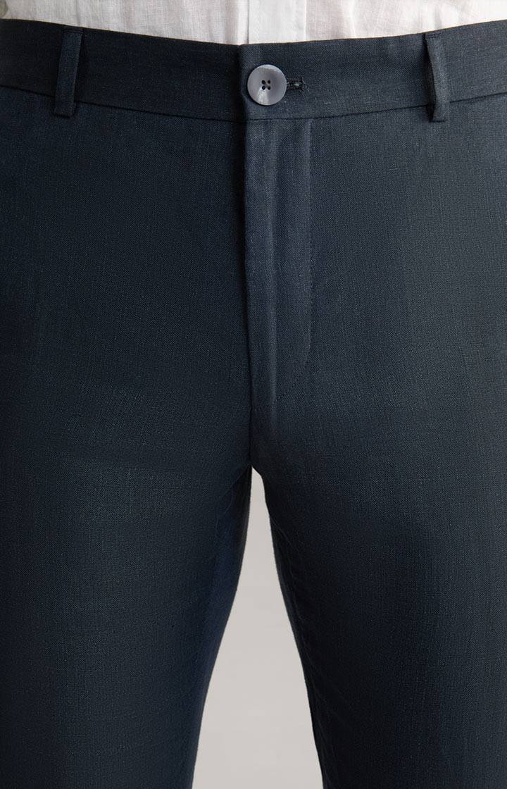 Joop Leinen-Chino Hank in Navy meliert Bis zu 50% Rabatt