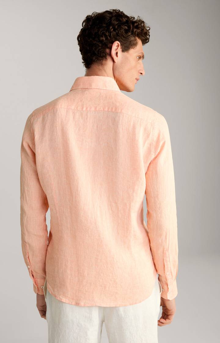 Joop Leinen-Hemd Pai in Apricot Sonderangebot der Fabrik