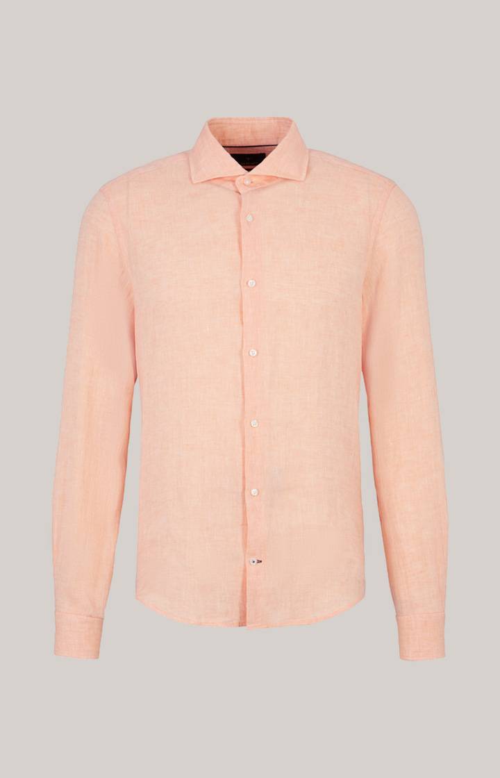 Joop Leinen-Hemd Pai in Apricot Sonderangebot der Fabrik
