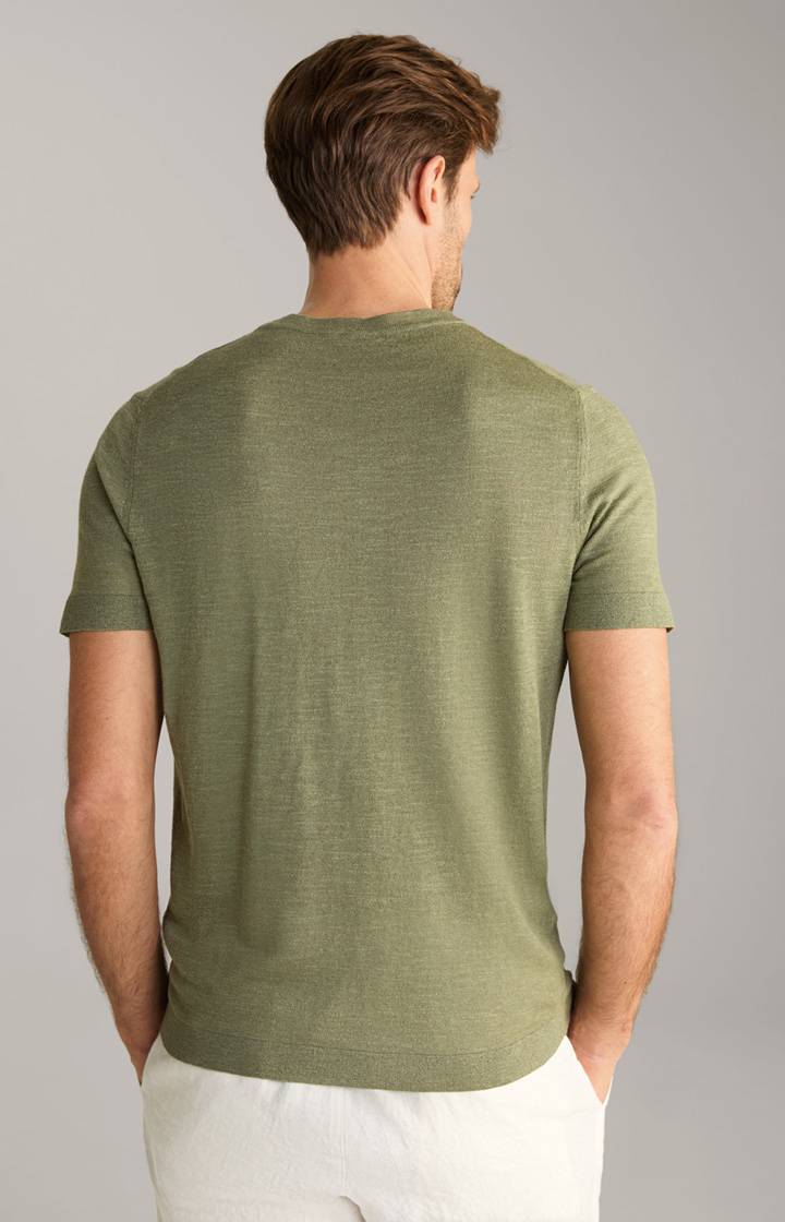 Joop Leinenmix-T-Shirt Maroso in Oliv Bis zu 55% Rabatt