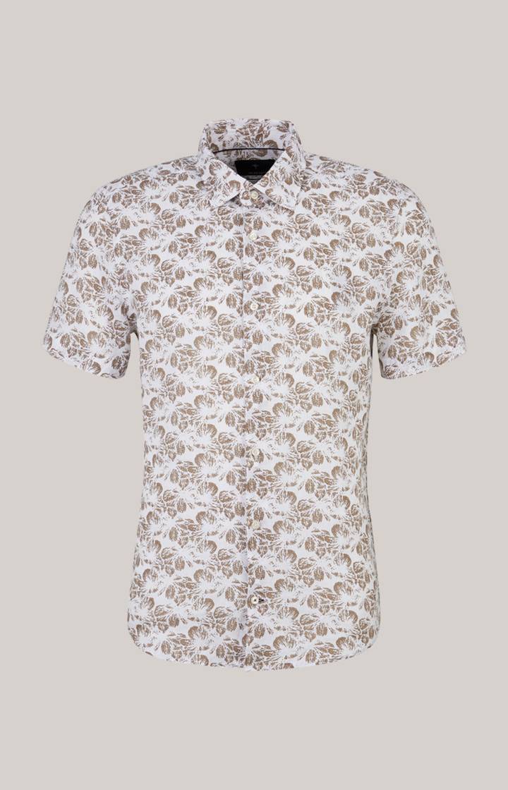 Joop Leinen-Hemd Pit in Beige/Weiß Begrenzt auf 3 Tage