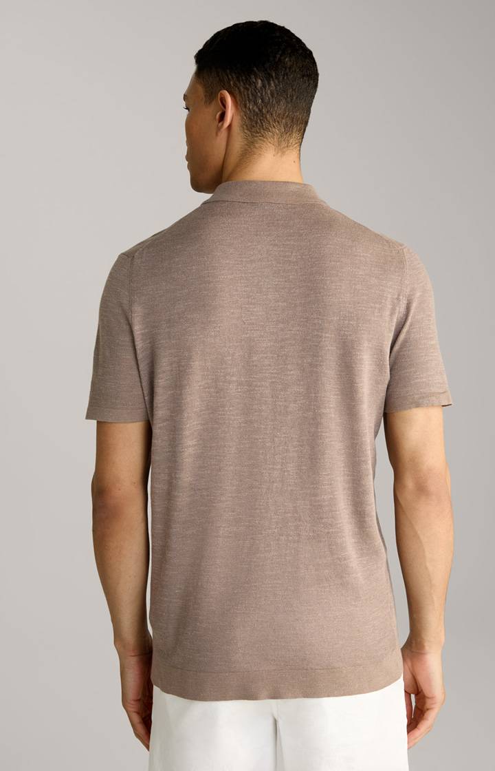 Joop Leinenmix-Poloshirt Malioso in Braun Black Friday Preise
