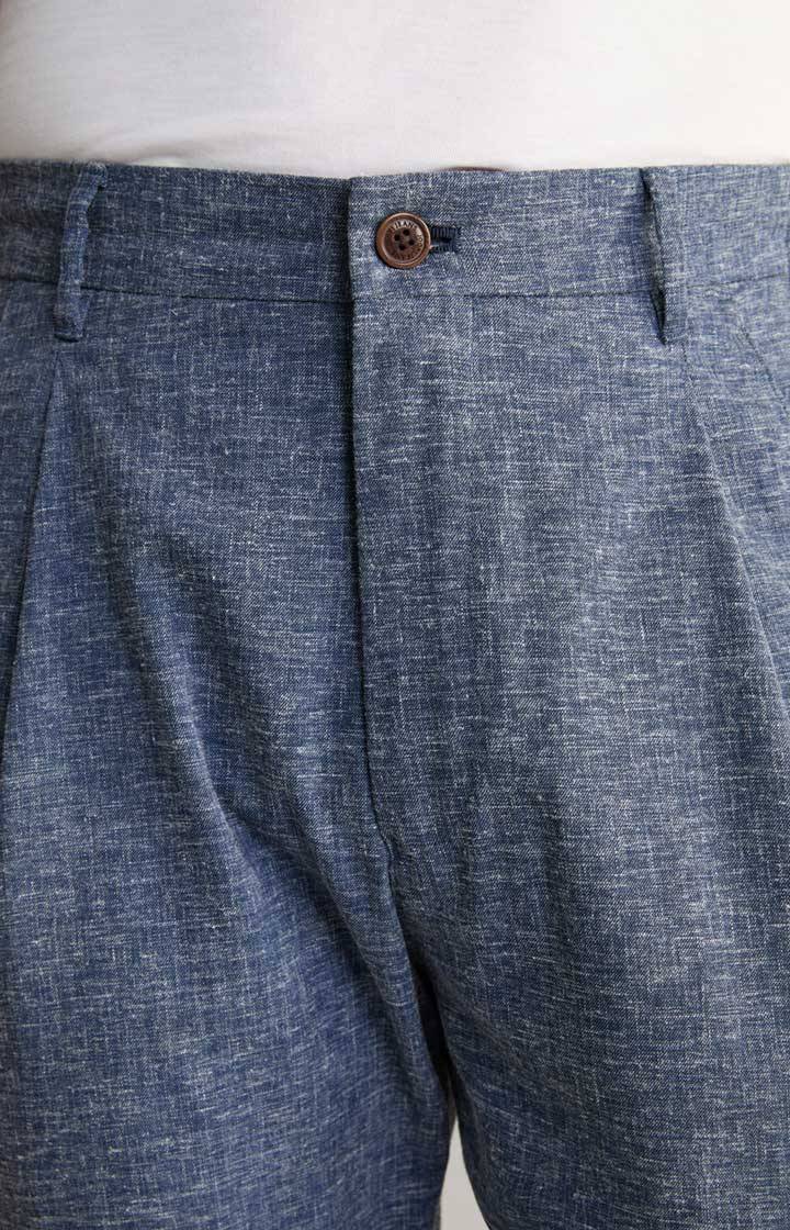 Joop Leinenmix-Chino Lead in Blau meliert zollfrei