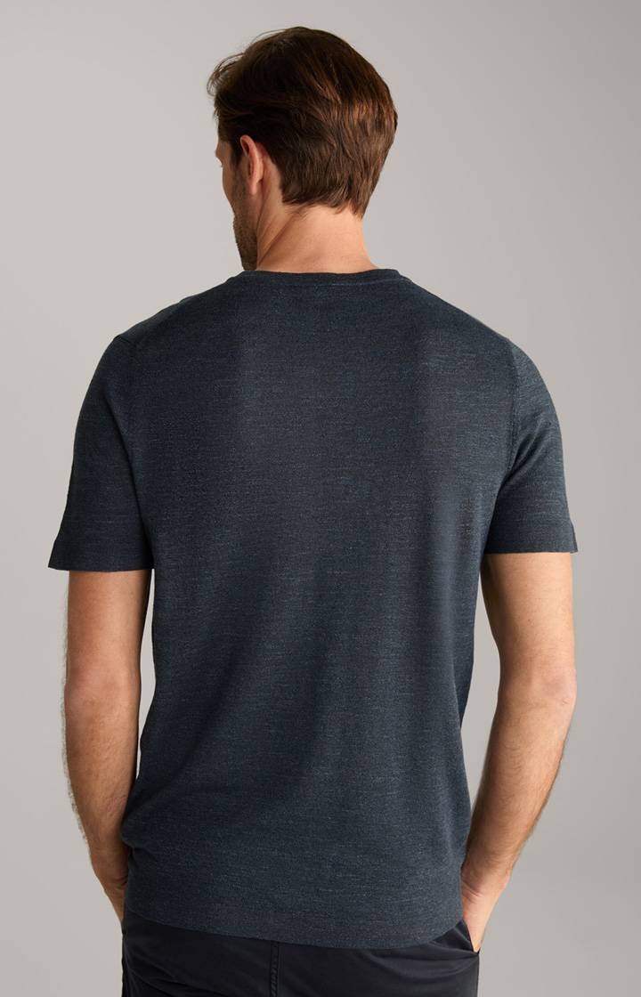 Joop Leinenmix-T-Shirt Maroso in Dunkelblau 50% Rabatt für begrenzte Zeit