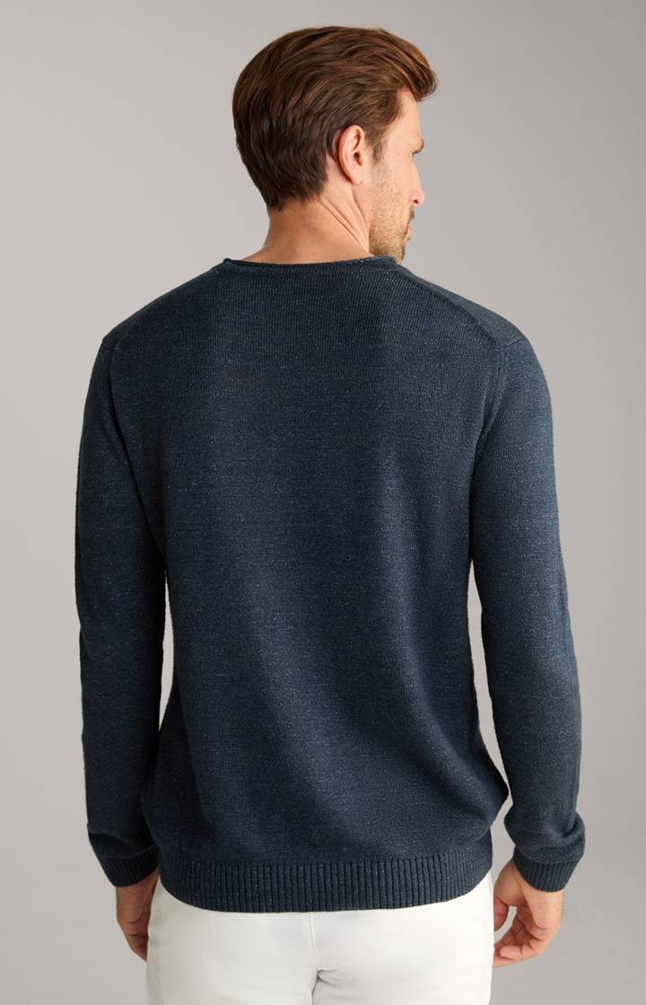 Joop Leinenmix-Pullover Mendor in Navy Rabatte dieses Monats
