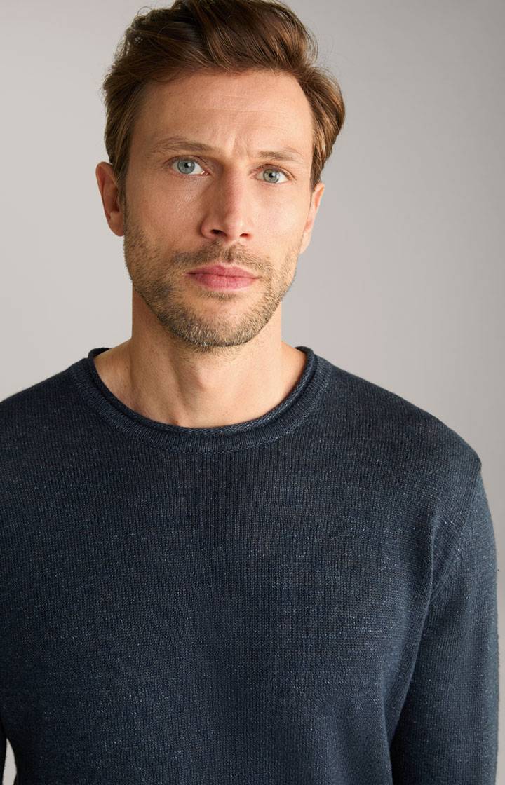 Joop Leinenmix-Pullover Mendor in Navy Rabatte dieses Monats