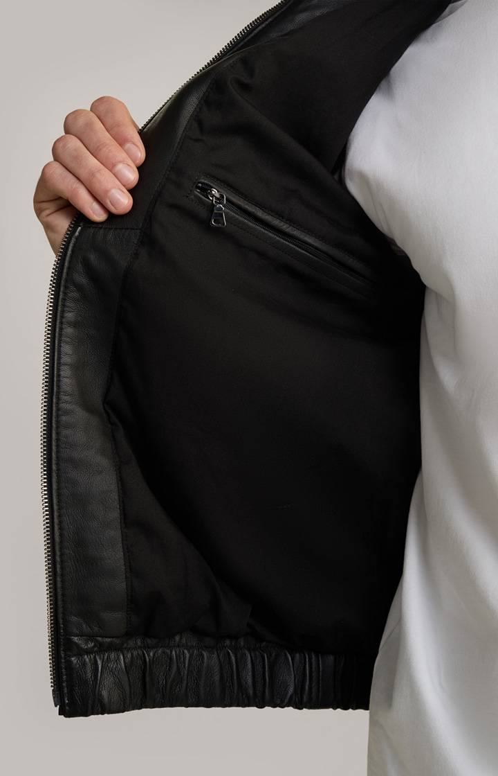 Joop Lederjacke Rock in Schwarz Online