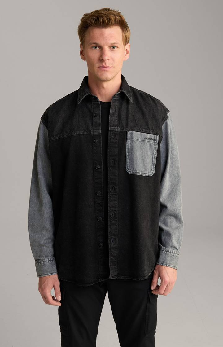 Joop Jeans-Hemd Hawes in Schwarz/Blau Auslauf